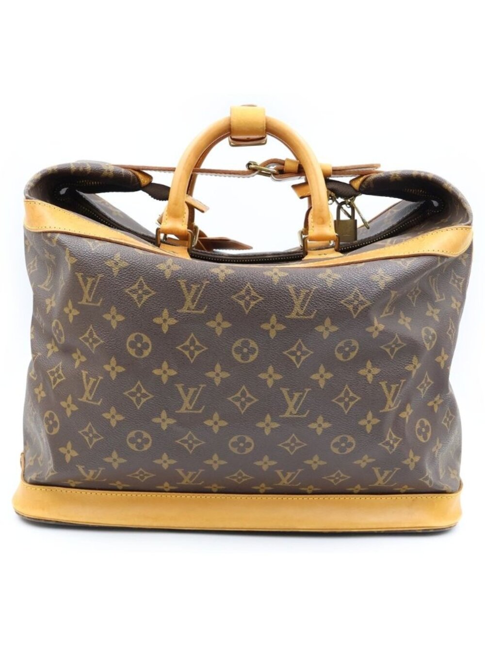 Louis Vuitton Monogram Boston Bag Brown Leather